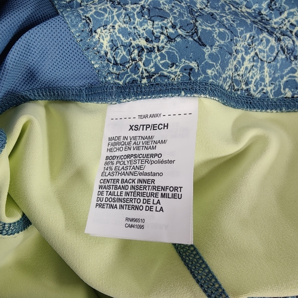 Under Armour Blue Green Patterned Leggings Size XS - Picture 6 of 7